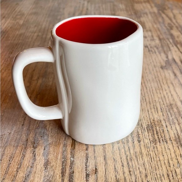 RAE DUNN “ WINK WINK “ WHITE COFFEE / TEA MUG w/ RED INSIDE & LETTERING - Picture 3 of 6